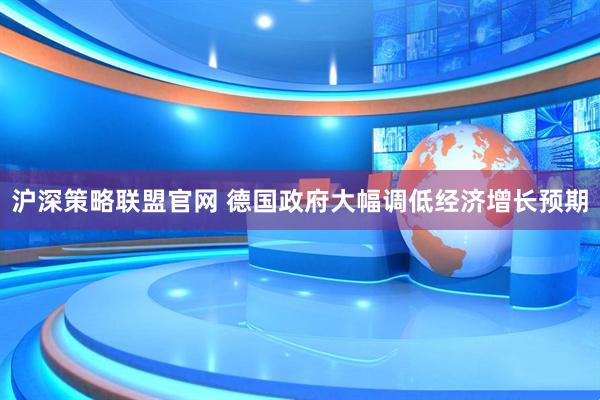 沪深策略联盟官网 德国政府大幅调低经济增长预期